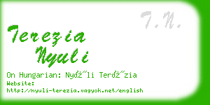 terezia nyuli business card